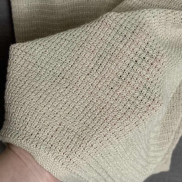 J Jill Sweater Small Beige Linen Lightweight Pullover Top‎ Tunic Beach Coastal - Picture 7 of 12